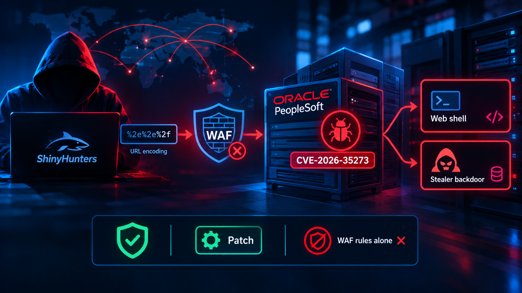 ShinyHunters Bypasses WAFs to Resume Mass Exploitation of Oracle PeopleSoft